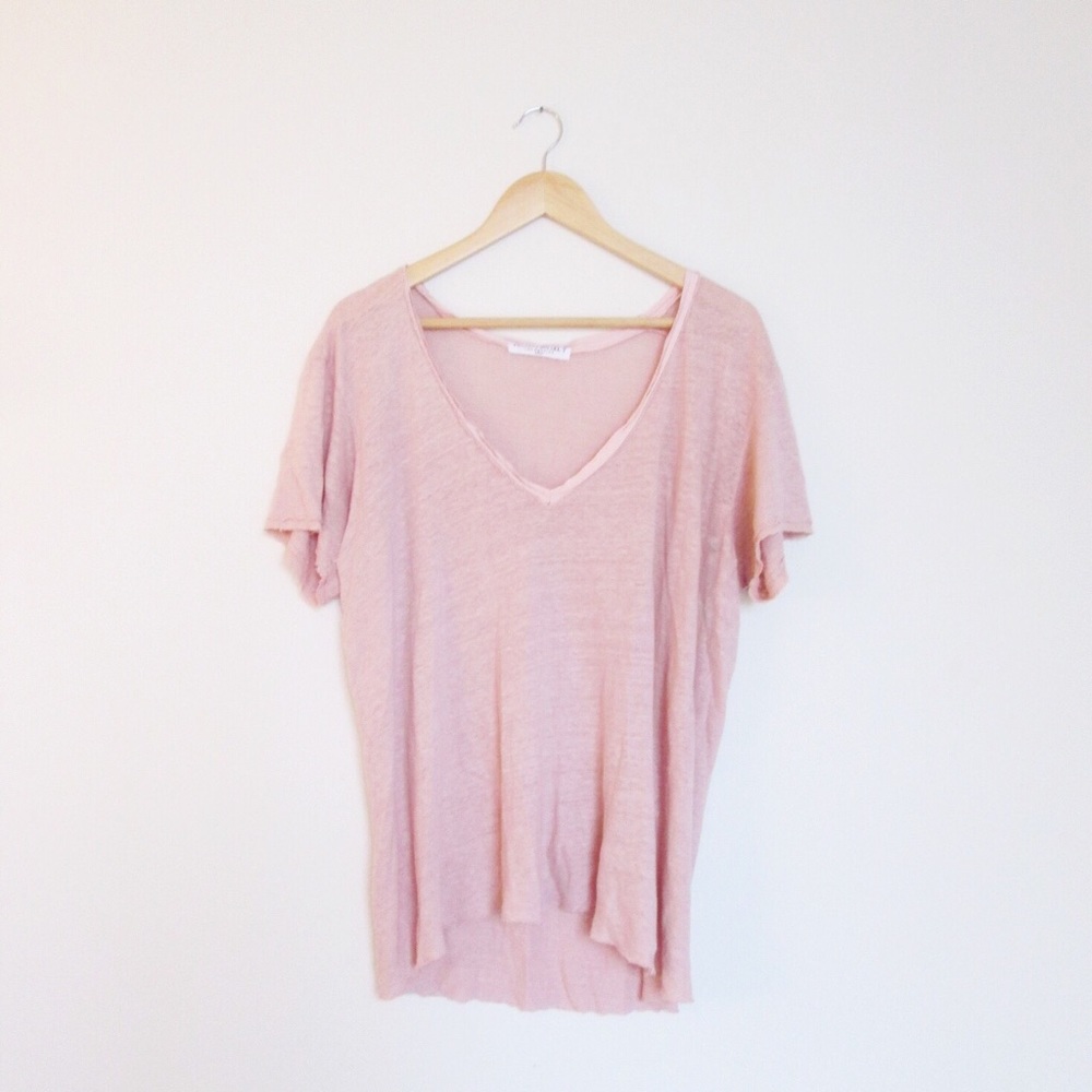 Project Social T saint tee in cameo rose linen
